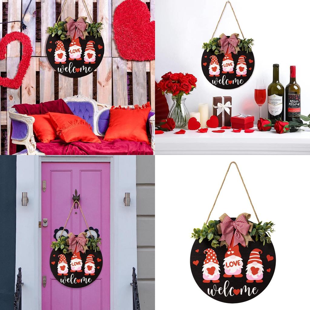 Креативный День Матери Любовь Гном Приветственная Табличка С Красным Бантом И Сердечным Декором