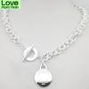 Design Women 'S Silver Tf Style Necklace Pendant Chain Necklace S925 Sterling Silver Key Heart Love Egg Brand Pendant Charm Nec