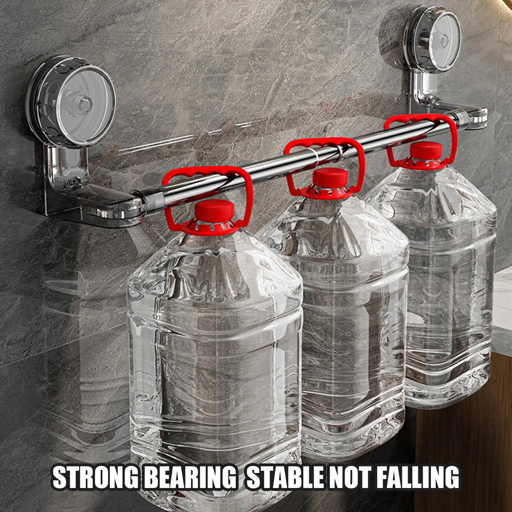 Retractable Suction Cup Towel Bar Bathroom Sturdy Wall Mounted Towel Bar Holders for Shower Bathroom Towl Storage Supplies