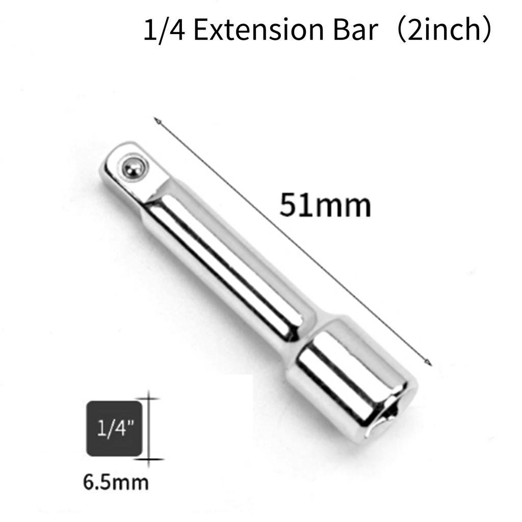 1/4" 3/8" 1/2" Торцевая трещоточная рукоятка Удлинитель 50/75/100/125/150/250 мм Длинная штанга Рукоятка рулевого управления Соединительный стержень Аксессуары