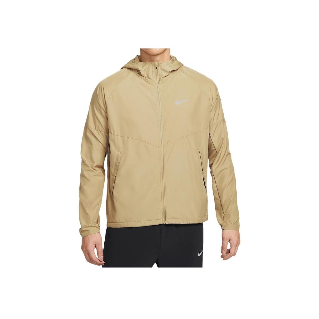 Nike Miler Repel Windrunner Удобная Стильная Минималистичная Водоотталкивающая Куртка для Бега с Длинным Рукавом Мужская Куртка Абрикосовая DD4747-297