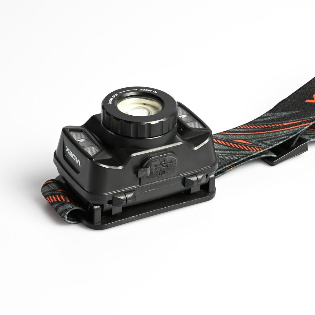 Latarka Czołowa Taktyczna Led 5W Akumulator Na 20H 270Lm Zasięg 53 M Ip65  Vlf-H045Z Videx