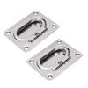 2Pcs 316 Stainless Steel Hatch Pull Handle Polished Finish Boat Lift Hatch Ring Handle for Marine