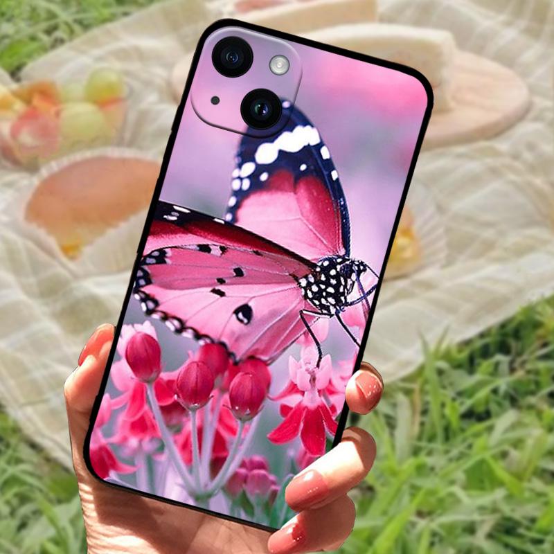 Милый чехол для телефона с животными для iPhone 15 Plus, мягкий силикон TPU, ударопрочная задняя крышка для iPhone 15 Pro Max 15Pro, защитные чехлы