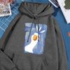 Граффити-арт Confused Duck Printed Женская толстовка винтажная Oversize Hooded Street Casual Hoodie Осенняя простая мягкая одежда