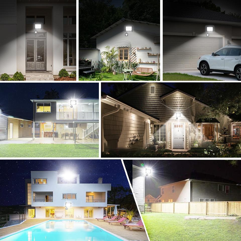 LED Floodlight Motion Sensor AC220V AC110V 10W-300W Waterproof Outdoor Projector Exterior Spotlight Outdoor lamp Wall Reflector
