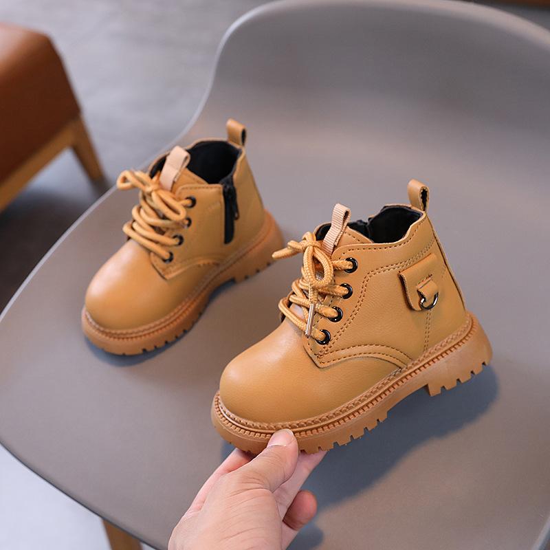 Children's Martin Boots, New Autumn and Winter Children's Shoes, Girls' Baby Boots, Little Yellow Boots, Boys' Casual Ankle Boots