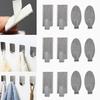 6pcs Stainless Steel Self-Adhesive Hook Bathroom Wall Door Towel Hanger