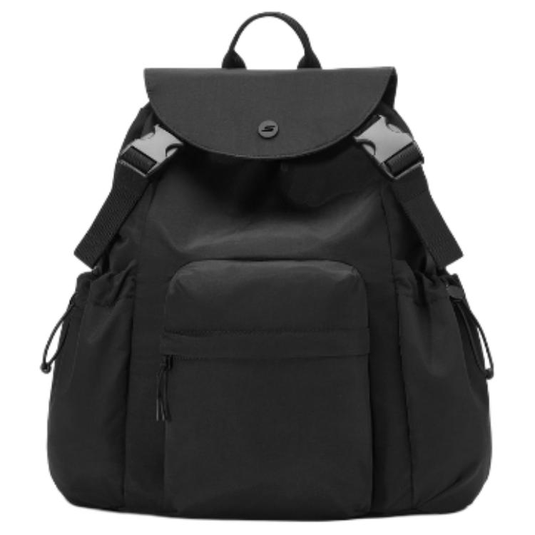 Skechers Comfort Sports Series 1.16L Solid Color High-Quality Texture Fabric Backpack Unisex Backpack Carbon-Black P325U024-0018