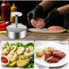 Ручной пресс для котлет из гамбургерного мяса Пищевой из нержавеющей стали Пресс для бургеров Круглый Пресс для гамбургерных котлет Сделай сам Мясной пельмень Кухонные аксессуары