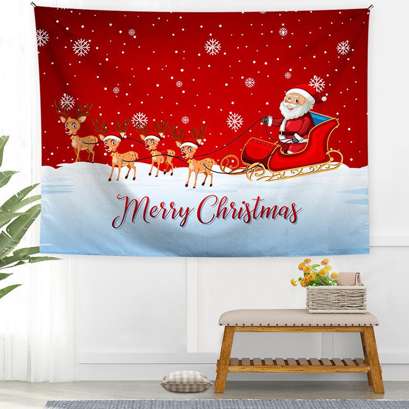 Рождественский гобелен Внешняя торговля Трансграничный Рождественский фон Ткань Санта-Клаус Висячая ткань