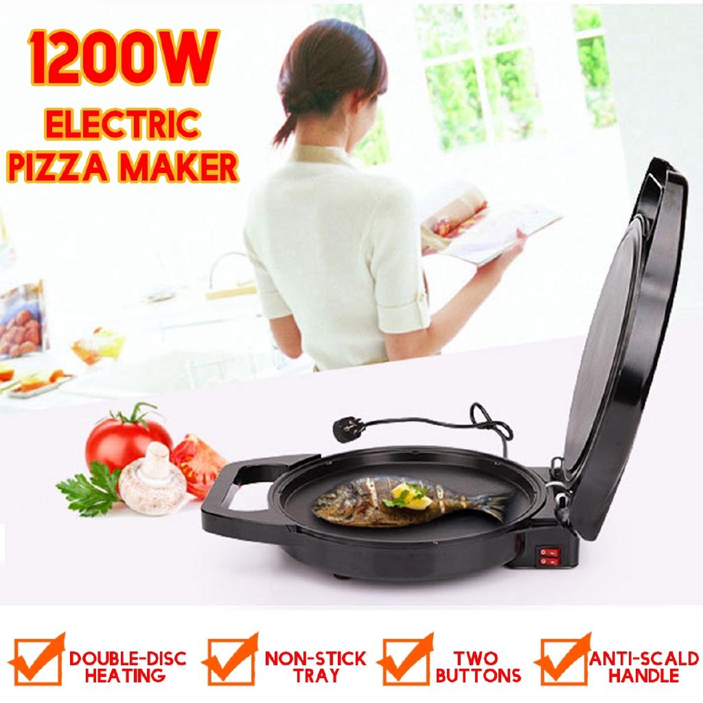 220V 1200W Electric Pancake Maker Automatic Double-sided Baking Pizza Machine Portable Household Roaster Waffle Machine