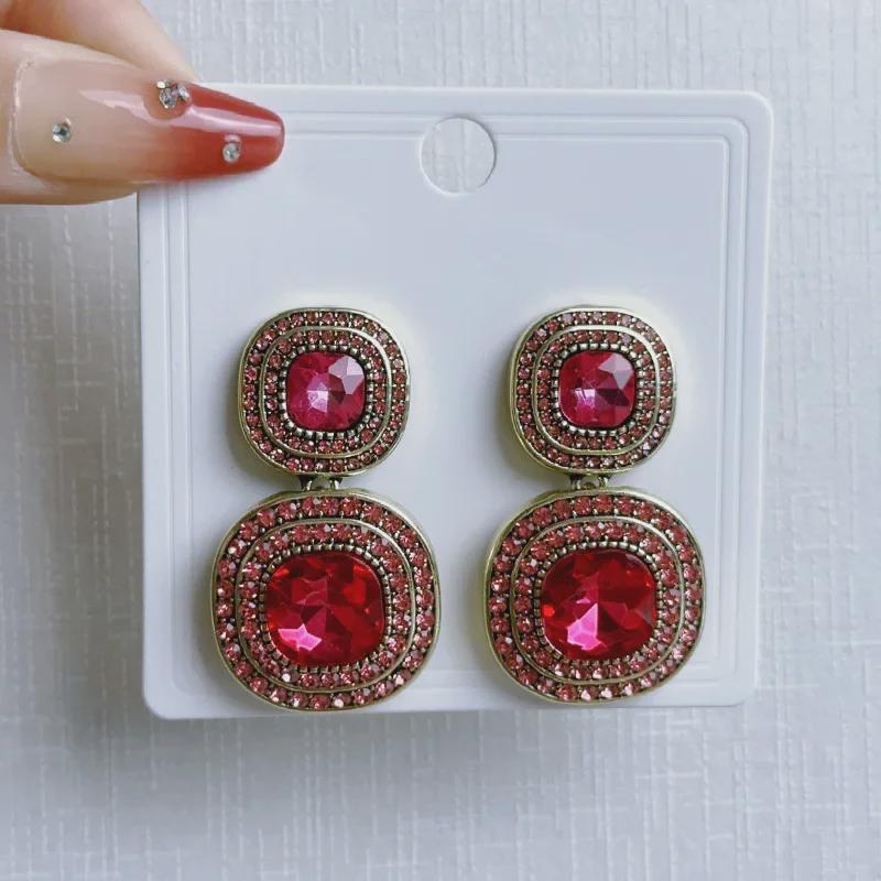 Elegant Rhinestone-Czech Diamond Vintage Earrings for Women