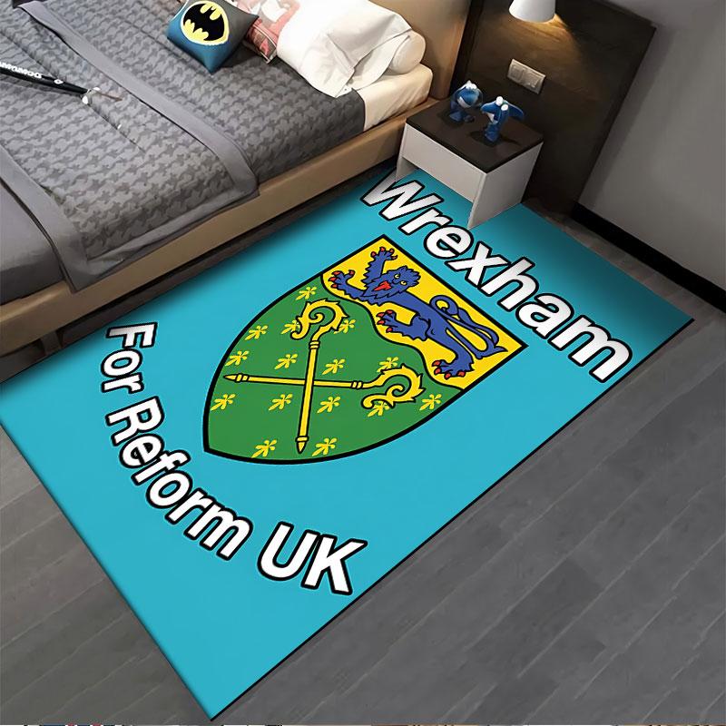 Wrexham Crest Carpet Design suitable as a non-slip mat for the living room or bedroom sofa