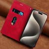 Matte Leather Book Flip Phone Case For iPhone 15 14 13 12 11 Pro Max X XR XS Max 7 8 Plus Shockproof Bumper Wallet Soft Silicone Cover