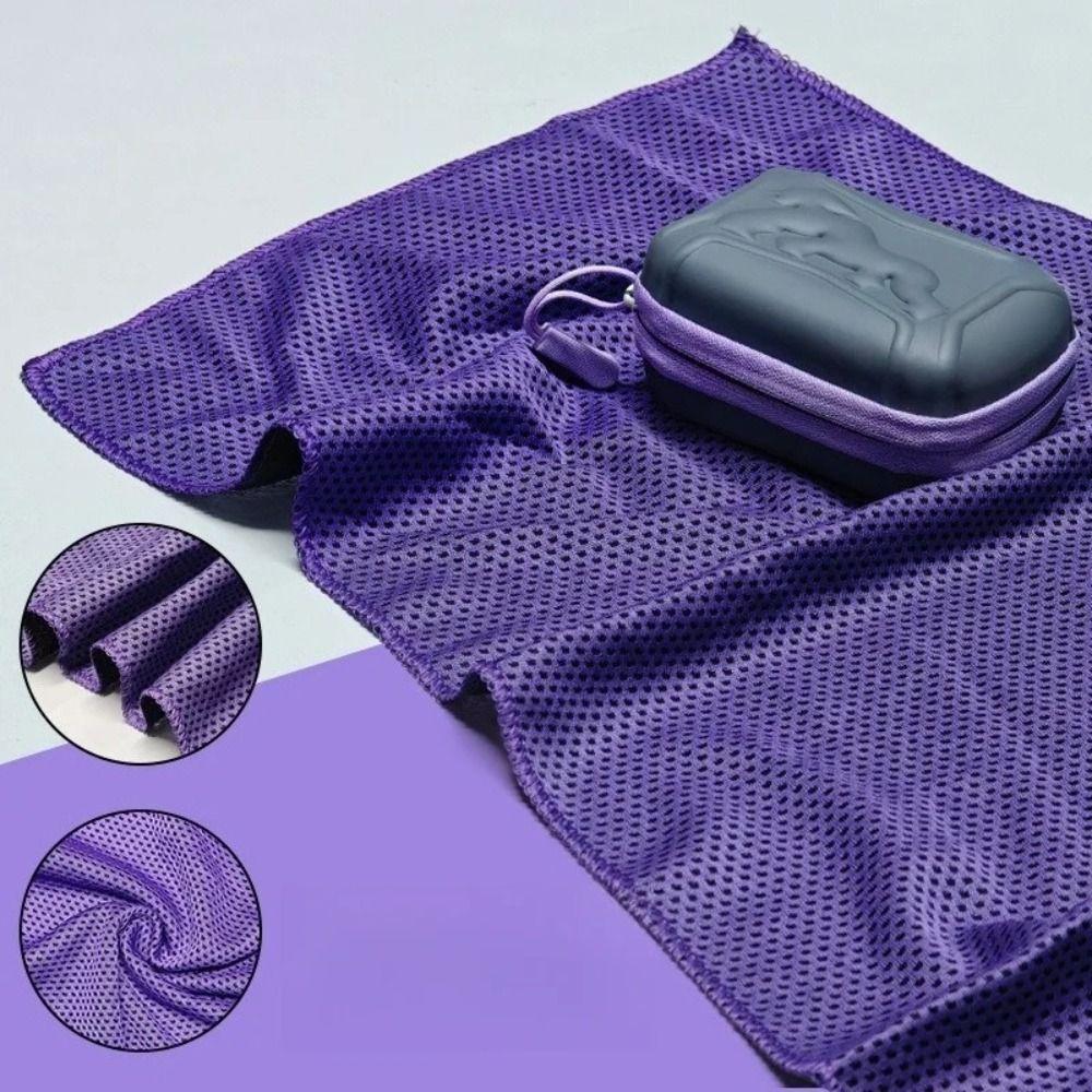 Portable Polyester Cooling Towel EVA Case Absorbent Quick Dry Towel Microfiber Ice Towel Outdoor