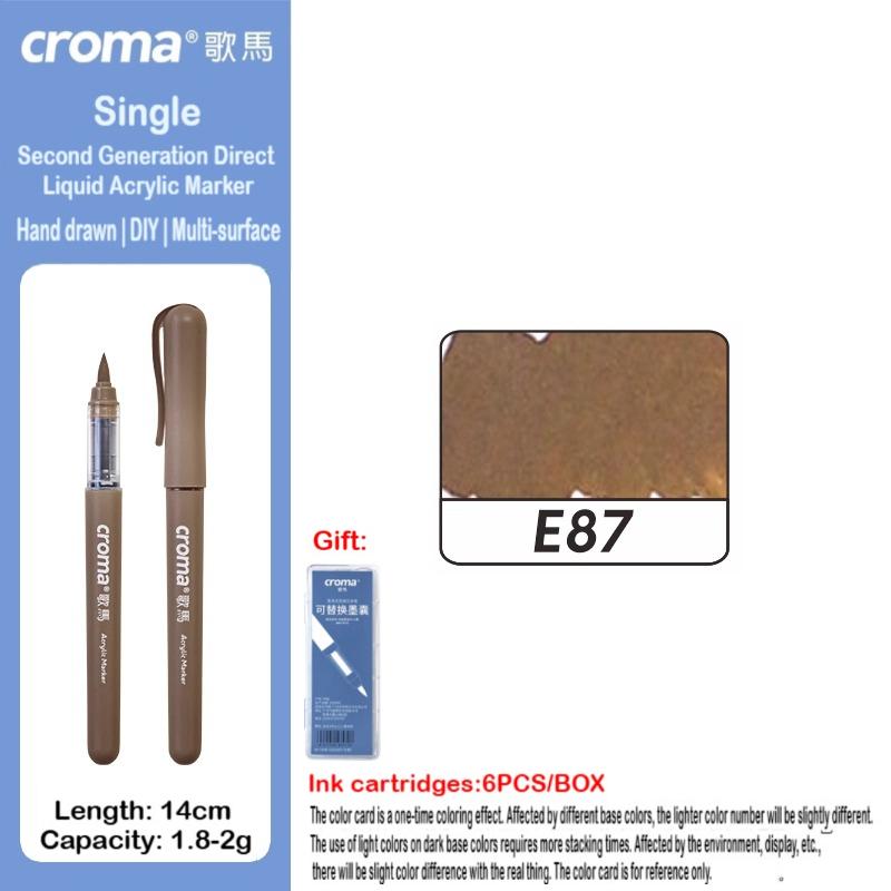 Набор многоразовых акриловых маркеров Croma 160/1 Colors с мягким наконечником, смываемые акварельные кисти, школьные принадлежности