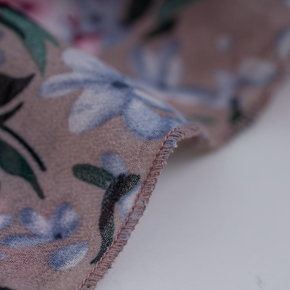 Women's O Neck Long Sleeve Loose All Match Casual Printed Floral Short Dress