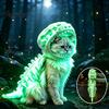 Жуткий Котенок Одежда Динозавр Скелет Кошка Костюм, Плюшевый Капюшон Наряд, Милый Забавный Фото Реквизит Хэллоуин Домашние Животные Одежда для Котят Угощение или Проказа,