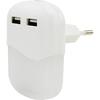 Veilleuse Ansmann NL15AC-2USB 1600-0407 Puissance: 10 W Blanc Chaud N/A