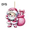 Christmas Snowman Pendant Hanging Ornament with Lanyard Easy To Hang Cartoon Acrylic Pendant Xmas Tree Decoration