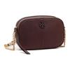 TORY BURCH Tangli Baiqi McGraw solid color double T logo quilted zipper closure pebbled leather camera bag hand shoulder bag women's red 152231-500