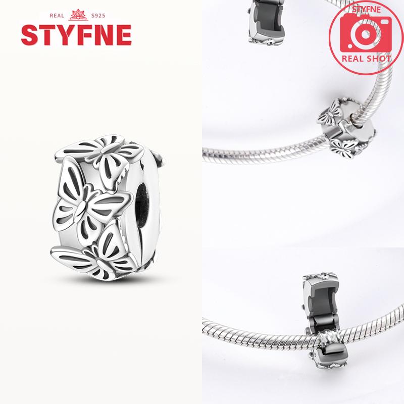 Cute Blue Pink Fantasy Butterfly Series Copper Beads Pendant Fit Bangle Charms Bracelet Diy Women Original Jewelry