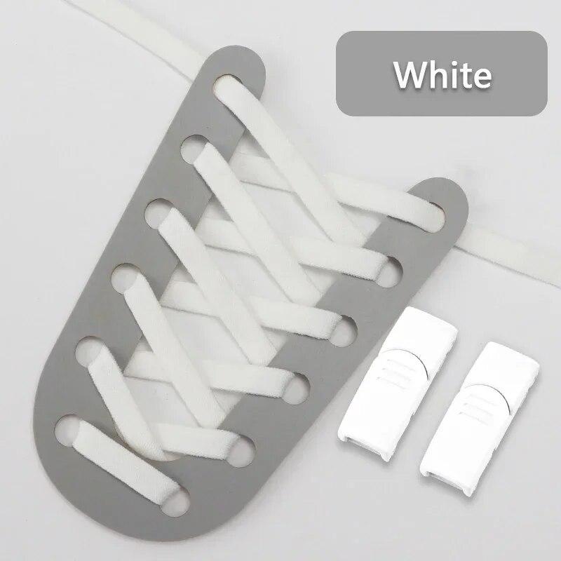 1Pair Magnetic Elastic Laces Sneakers Shoelaces Lock No Tie Shoe Laces Without Ties Double-layer Kids Adult Shoes Accessories