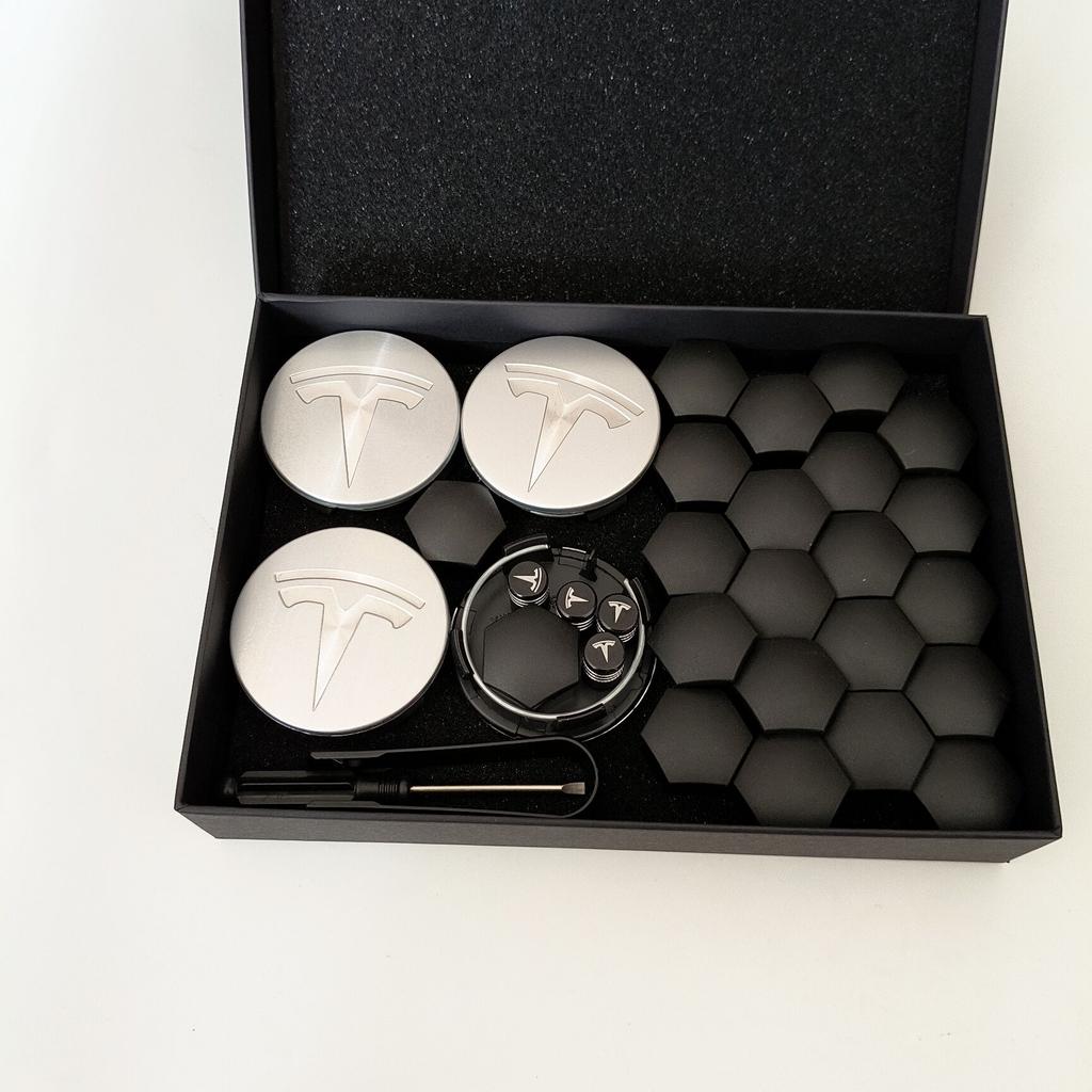 AABLV1 30PCS 26PCS 4PCS for  Tesla Model 3 Y  S/X Model Y Juniper Car Wheel Center Hub Decorative Caps Badge Lug Nut Protective Cover