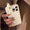 Милый 3D-дизайн лежащего кота для IPhone 17 и Apple 15 Pro Max, Простой модный чехол для телефона в горошек