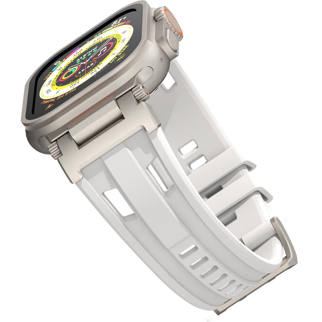 Silicone Strap for Apple Watch Ultra 3 2 1 49mm/Series 11 10 46mm/9 8 7 45mm/SE3 SE2 SE 6 5 4 44mm/3 2 1 42mm Mecha Eye Design Watch Band