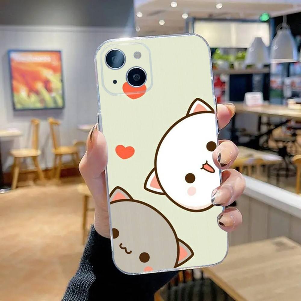Милый Чехол для Телефона BuBu DuDu Для iPhone 16,15,14,13,12,11 Pro,Max,Plus,X,XS,XR,SE,Mini Прозрачный Силиконовый Мягкий
