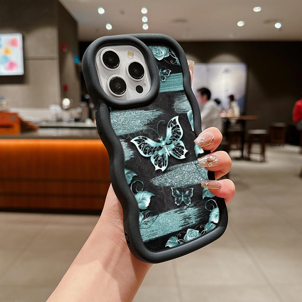 Мягкий чехол для телефона Macaron из ТПУ для iPhone 11, 12, 13, 14, 15 Pro Max SE X Xs Max XR 6 6s 7 8 Plus Tecno Camon 19 20 Pro Realme C35 Ae64 с бабочкой и цветочным рисунком