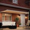Electric Retractable Awning Yellow and White 4 x 2 m