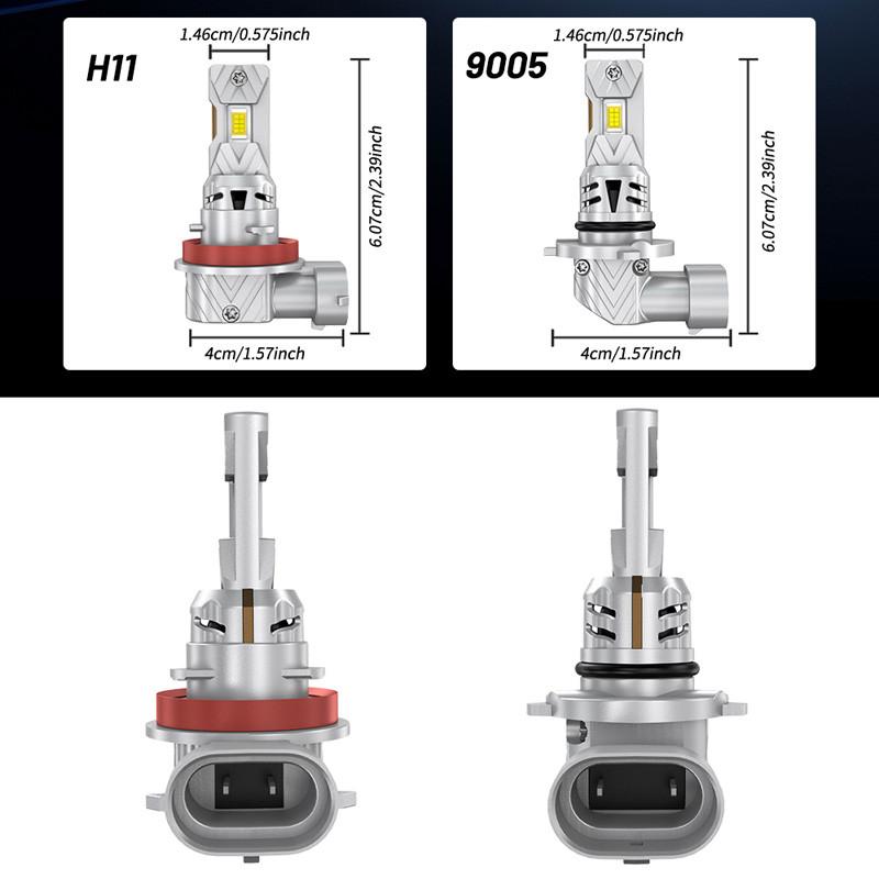H11/H8/H9+ 9005/HB3 6500K White 50000LM Universal LED Headlight Bulbs CSP High Low Beam Car Light 12V