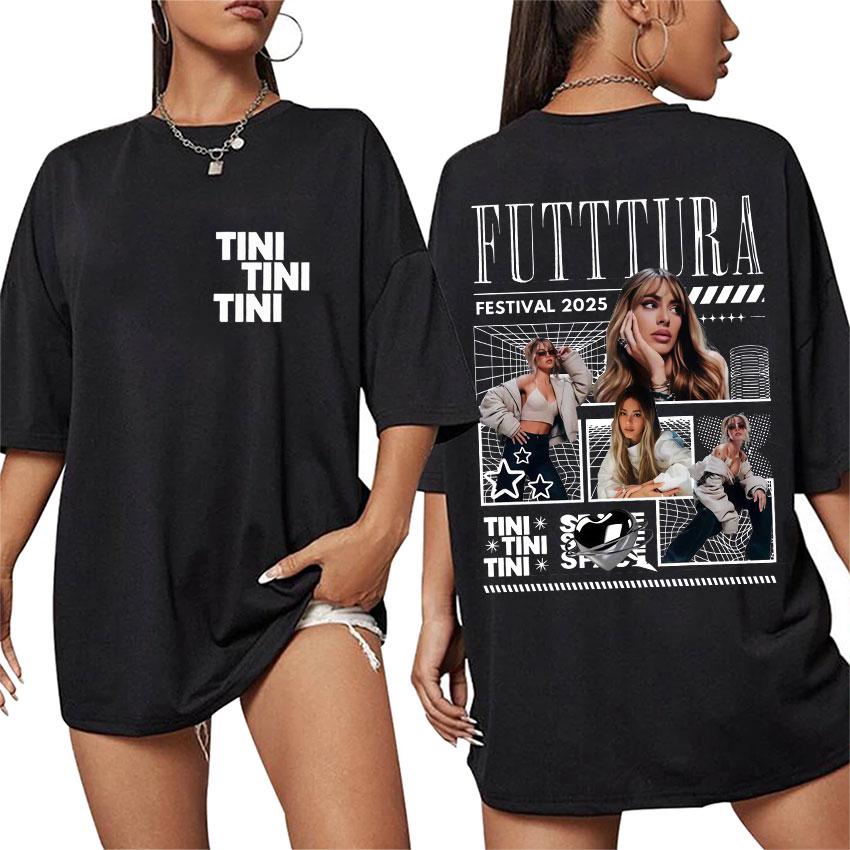 Singer TINI STOESSELs Future Tour Album 2026 Tshirt for Men and Womens Fashion Summer Print 100 Pure Cotton Tshirt