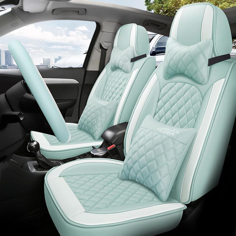 Универсальная подушка для сиденья автомобиля нового стиля: Чехол из дышащей кожи наппа для зимы.