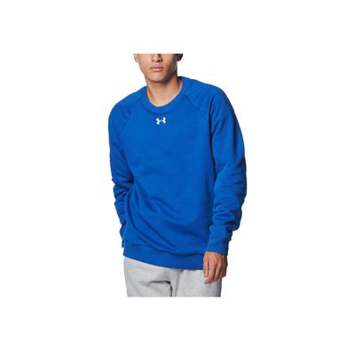 Rival Fleece FW24 Свободный Теплый Свитшот с Круглым Вырезом и Длинным Рукавом Мужской свитшот Технически-Синий Белый 1379755-432