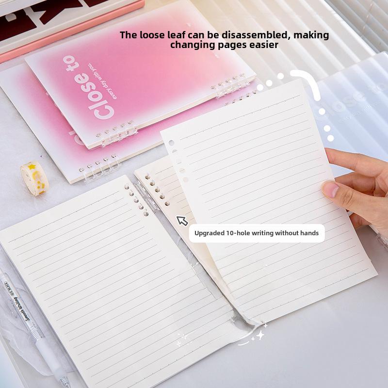 Блокнот с отрывными листами INS Gradient Blush формата A5/B5: Простая, универсальная тетрадь для студентов