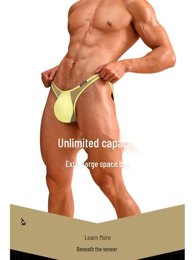 Черная серия: Прозрачные трусики с заниженной талией и дышащим мешочком