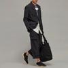 Y-3 Solid Color Pleated Design Nylon Suit Unisex Suit Black H63047
