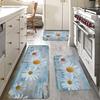 1Pcs Anti Fatigue Kitchen Rugs, Small Daisy Print Waterproof Non-Slip Thick Cushioned Kitchen Mat Heavy Duty Comfort Standing Mat for Kitchen