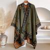 Women'S Thick Jacquard Faux Cashmere Scarf - Warm Simple Fashion Shawl For Autumn & Winter