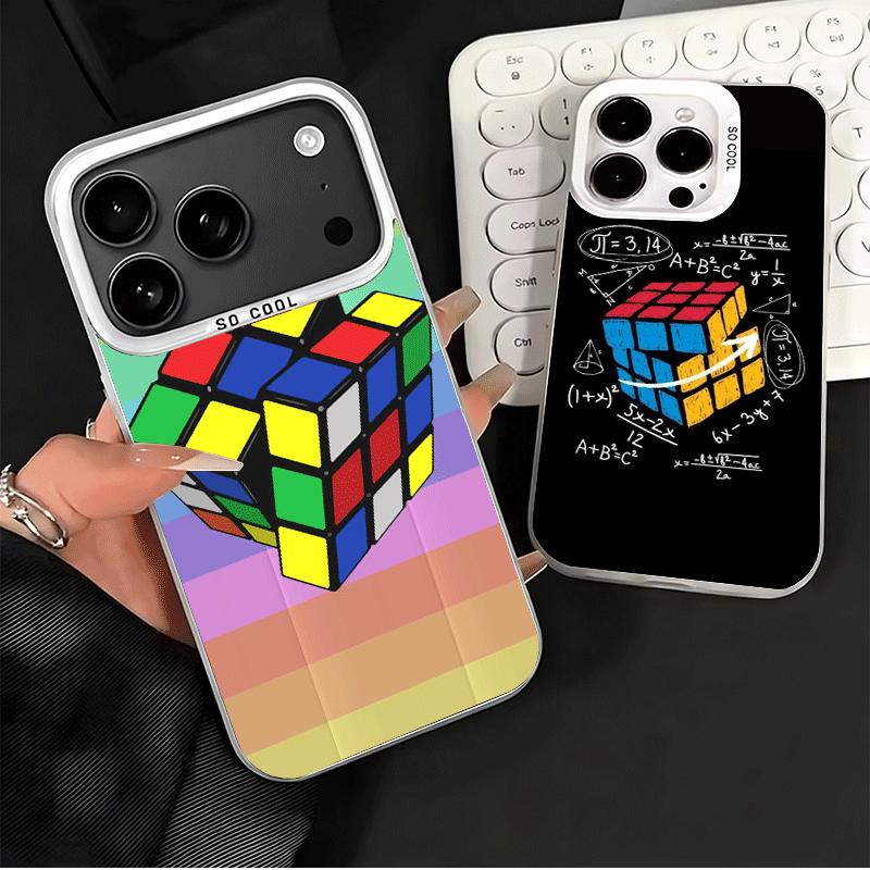Rubik Cube Formula Spoofs Math Soft Phone Case for iPhone 15 16 17 Pro Max 17Air 16E 14 Plus 13 12 Mini Shockproof Cover Back Sh