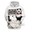 Новая Мода Женские/Мужские 3D Принт Public Enemy Худи Толстовки с Капюшоном Харадзюку Худи Толстовки Топы Одежда