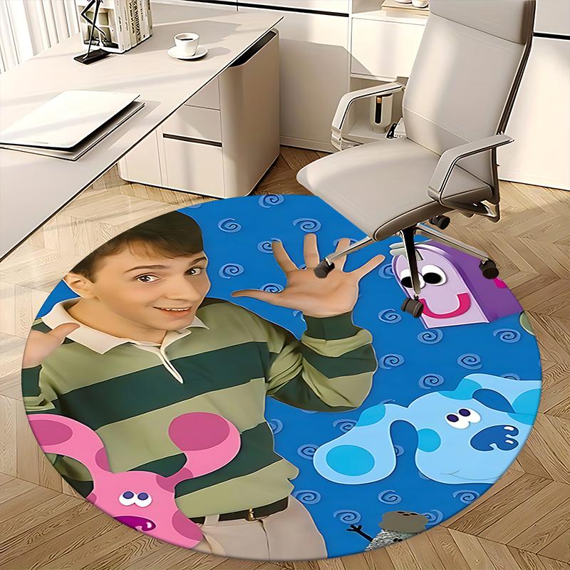 Blue's Clues & You! Chair Mat Round Carpet - Office Rug, Gift for Boys and Girls, Blue's Clues Furniture Accessories0476b