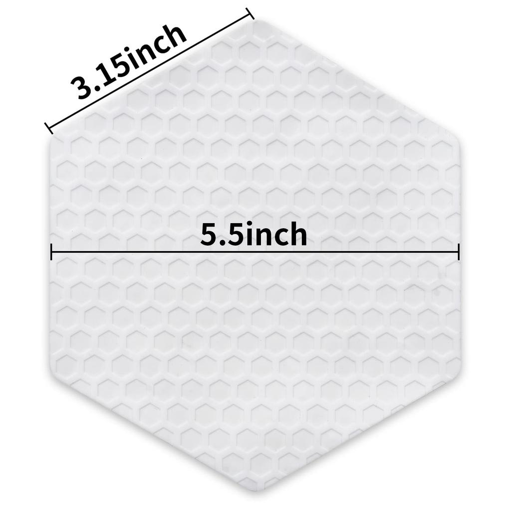 iBoard Surfboard Anti-Slip Traction Pads, 10-Piece Set - 6 Corner Non-Slip Deck Mat Pads - for All Types of Surfboards - White