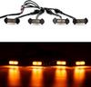 LED Grille Lights 4 PCS with Fuse Adaptor for Tacoma TRD PRO 2016-2025 OEM Front Grille, Amber Shell with Amber Light