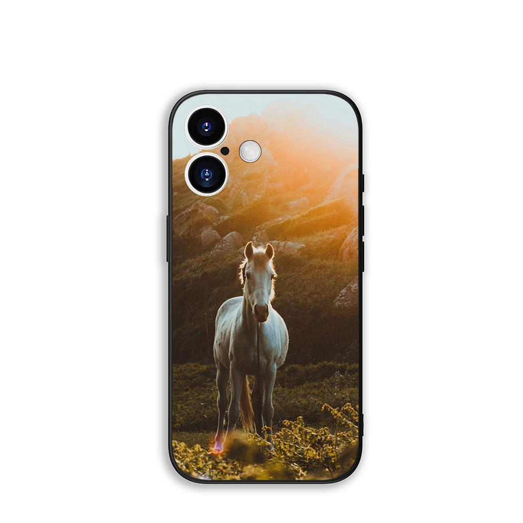 Cover Running Wild Horse Black for Motorola Moto G04 G13 G14 G22 G23 G20 G32 G34 G35 G64 G82 G84 G53 G60 G72 E14 E15 E13 Case