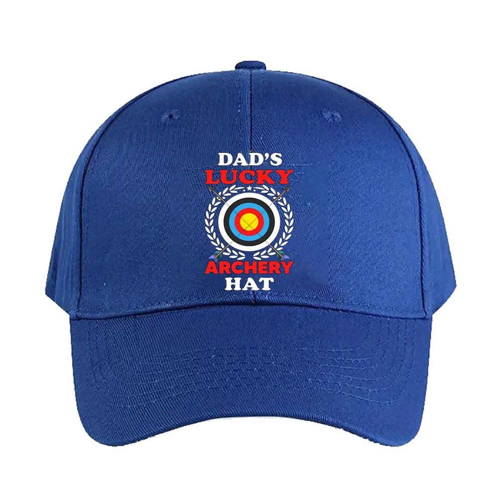 Dads Lucky Archery hat Cap Summer Woman Man Baseball Cap Adjustable with Curved Brim Duckbill Cap Protection Sun Hats
